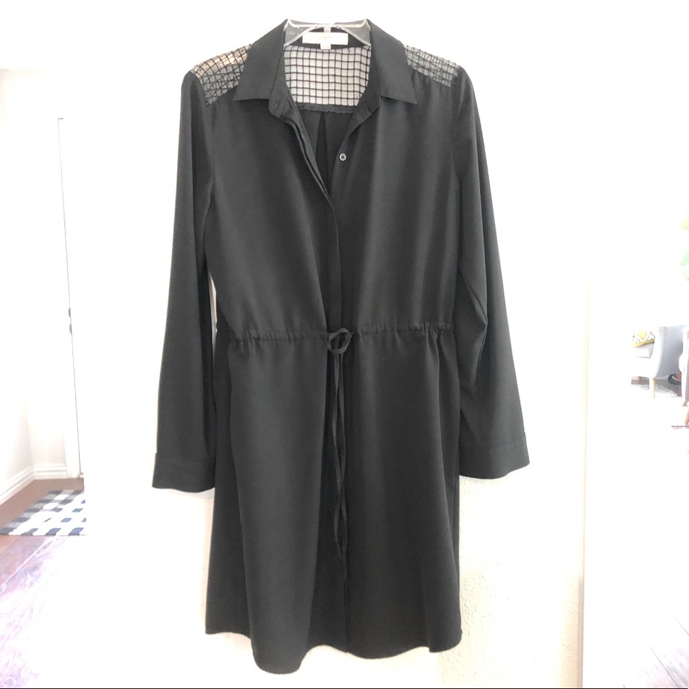 Ann Taylor Loft black shirt dress
